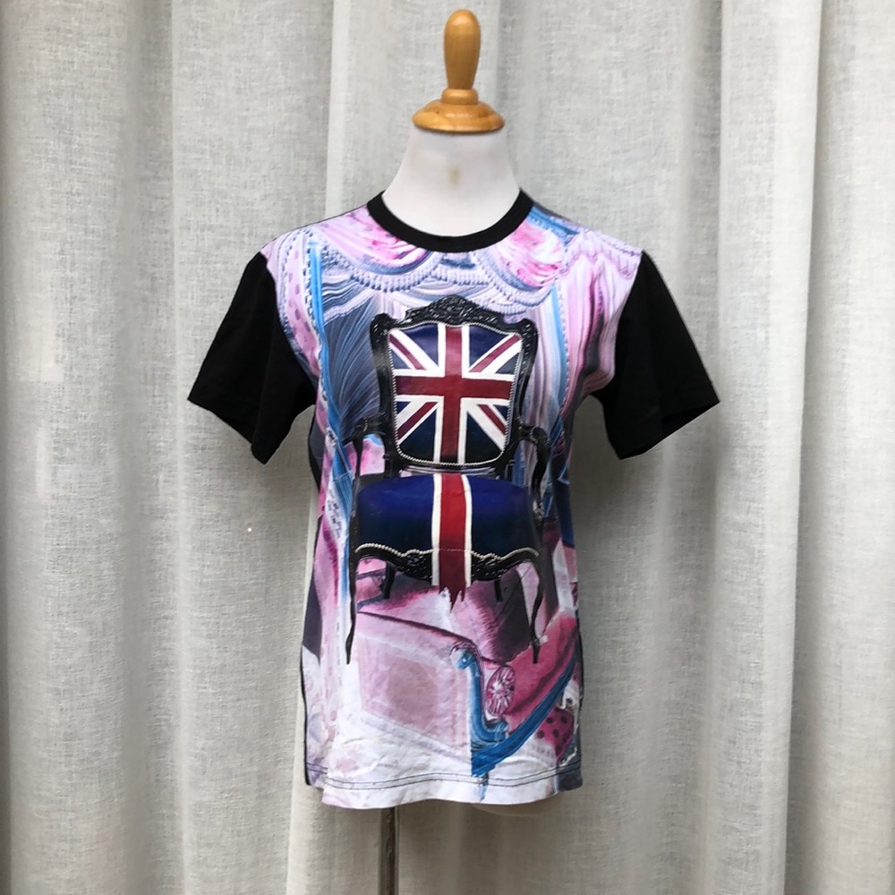 Junya Watanabe Union Jack flag print cotton short sleeve t-shirt